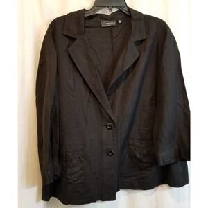 Elementz Linen blend career boho Vintage Blazer Lightweight jacket‎ plus size 2X